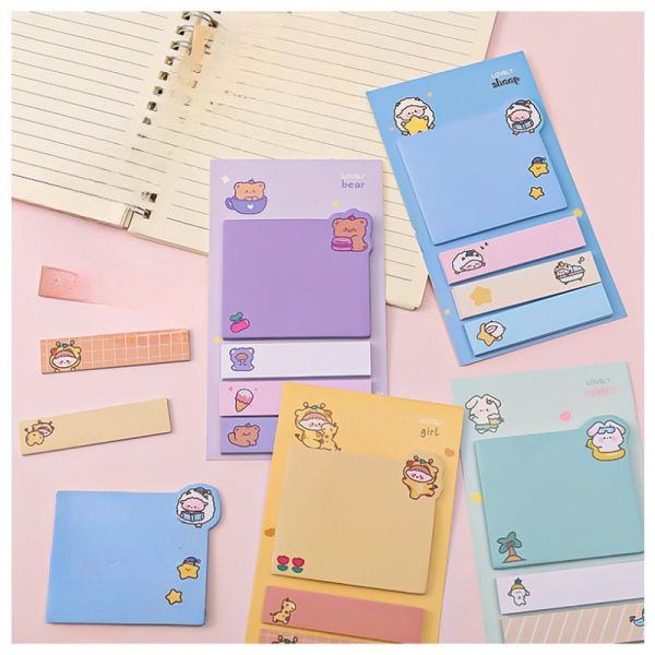 Wholesale Cartoon Stickers with Sticky Paper Notebooks Hot on Sale