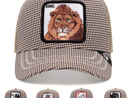 Wholesale Cotton and Linen Plaid Animal Baseball Caps Fashion