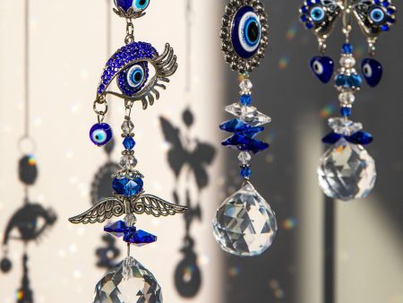 Wholesale Crystal Suncatcher Evil Eye Crystal Pendant For Cheap