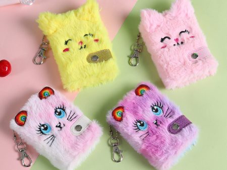 Wholesale Cartoon Plush Cute Cat Notebook For Sale