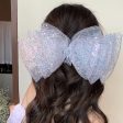 Wholesale Oversized Cloud Sequin Mesh Bow Hair Clip For Discount