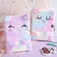 Wholesale Cartoon Cat Plush Diary with Lock Hot on Sale