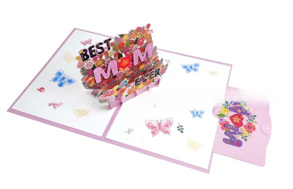 Wholesale of 10pcs pack Mother s Day Paper Flower Three-dimensional Greeting Cards Online now