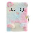 Wholesale Cartoon Cat Plush Diary with Lock Hot on Sale