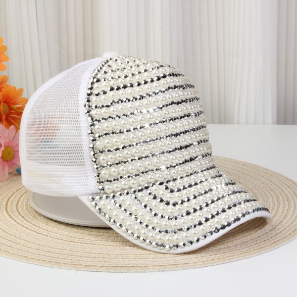 Wholesale Beaded Diamond Hollow Baseball Cap For Cheap