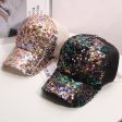 Wholesale Colorful Sequin Sequin Mesh Baseball Cap For Discount