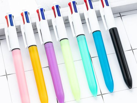 Wholesale Multi-color in-one Plastic Ballpoint Pen for Key Line Marking on Sale