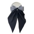 Wholesale 10PCS PACK Fabric Plaid Long Satin Ribbon Bow Hairpin Hot on Sale