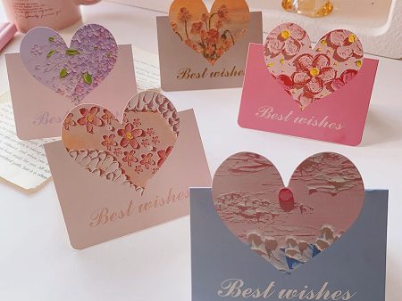 Wholesale of 10pcs pack Mother s Day Love 3D Oil Painting Flowers Paper Greeting Cards Discount