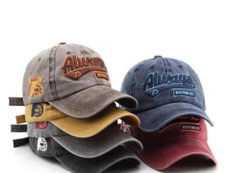 Wholesale Washed Distressed Letters Embroidered Outdoor Baseball Cap Online