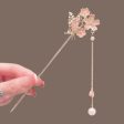 Wholesale Cherry Blossom Hairpin Tassel Cheongsam Plate Alloy Hairpin For Cheap