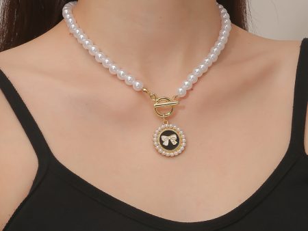 Wholesale Chanel Style Bow Fashion Necklace Online Hot Sale