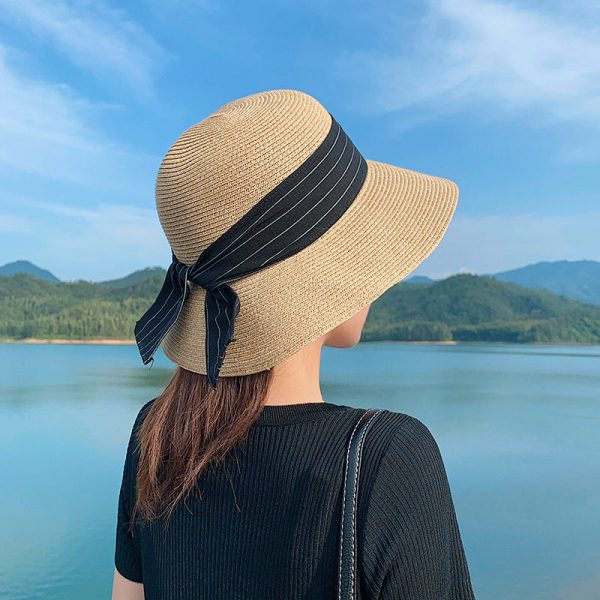 Wholesale Bow Big Brim Hat Straw Hat Discount