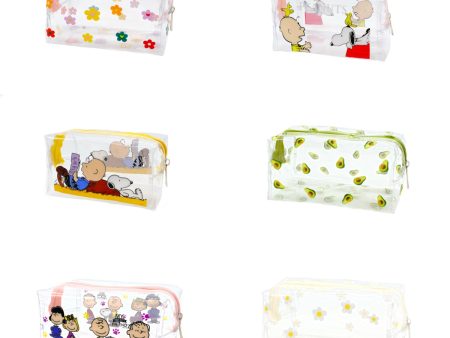 Wholesale Transparent Waterproof Toiletry Travel Cartoon Pattern PVC Cosmetic Bag For Cheap