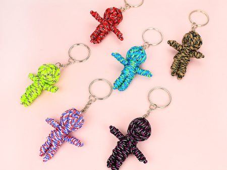 Wholesale 10PCS Creative Handmade Braided Rope Cute Little Mummy Keychain Discount