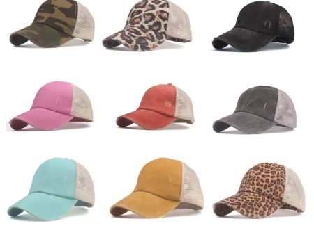 Wholesale Cotton Cross Ponytail Baseball Caps on Sale