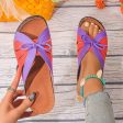 Wholesale Bow Summer Versatile Comfortable Loophole Roman Shoes on Sale