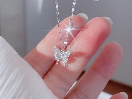 Wholesale 925 Sterling Silver Haoshi Butterfly Necklace Hot on Sale