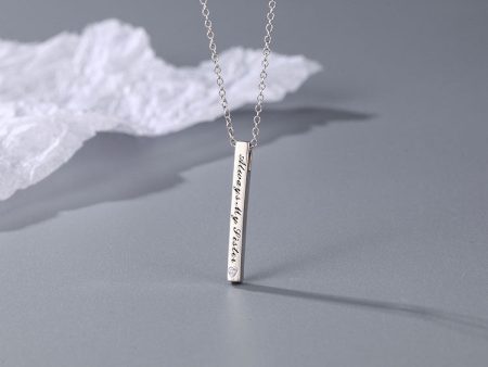 Wholesale 925 Sterling Silver Non Fading Pillar Necklace Online now