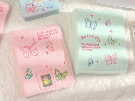 Wholesale A5 Embroidered Butterfly Plush Album Storage Album Hot on Sale