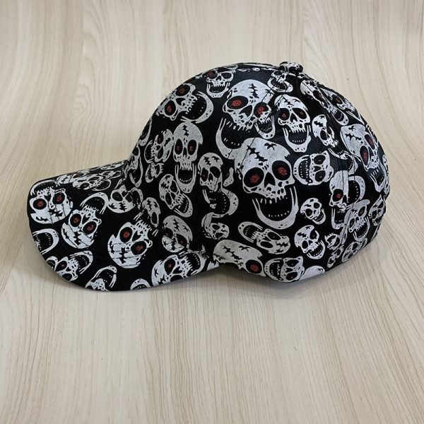 Wholesale of Halloween Skull Cotton Baseball Caps Cheap