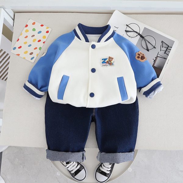 Wholesale Children s Cotton Casual Jackets and Pants Sets Sale