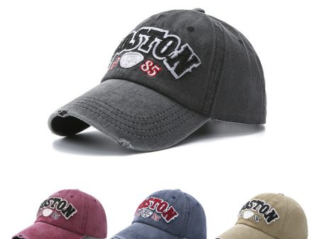 Wholesale Washed Cotton Letter Baseball Caps Online Hot Sale