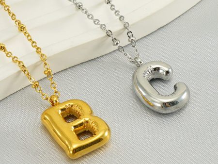 Wholesale Bubble Letter 18K Stainless Steel Necklace For Discount