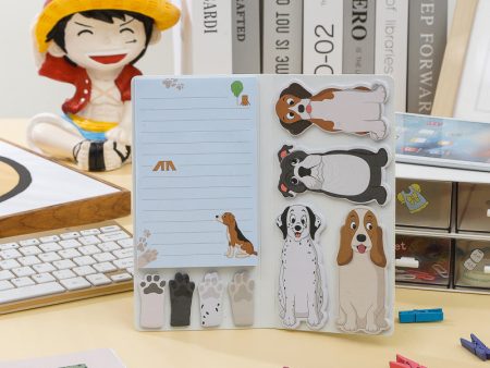 Wholesale Paper Cartoon Dog Combination Set, Minimalist Office Message, Hand Account, and Note Taking Sticky Notes Discount