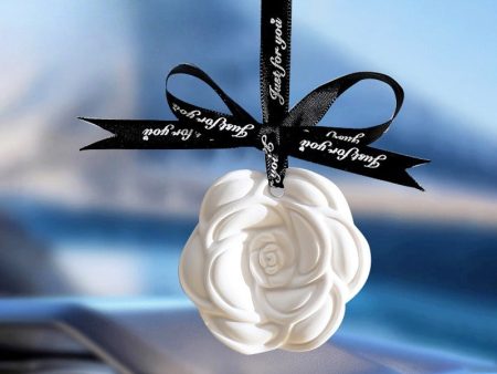 Wholesale Camellia Gypsum Fragrance Tablets Car Mounted Aromatherapy Hangers Supply