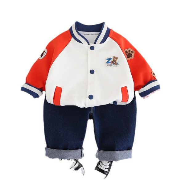 Wholesale Children s Cotton Casual Jackets and Pants Sets Sale