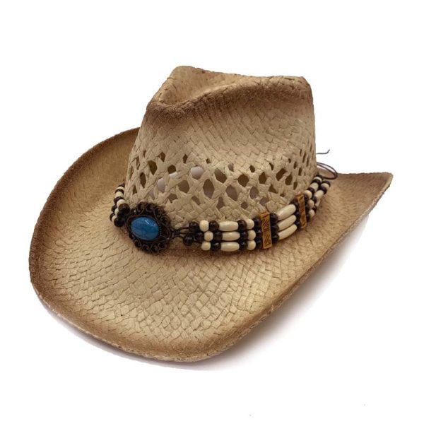 Wholesale Ethnic Style Hollowed Out Western Straw Woven Cowboy Hats Sale