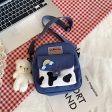 Wholesale nylon cute cow pattern shoulder crossbody bag Fashion