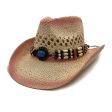 Wholesale Ethnic Style Hollowed Out Western Straw Woven Cowboy Hats Sale