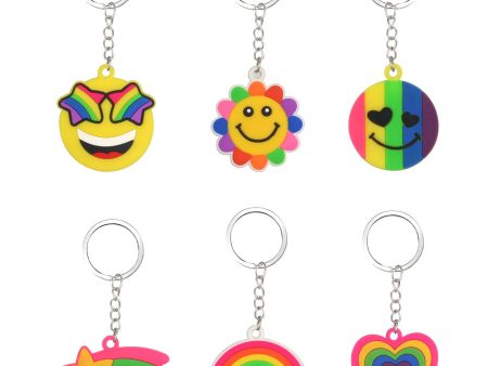 Wholesale 20PCS Seven Color Valentine s Day Rainbow Keychain on Sale