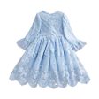 Wholesale Children s Short Sleeved Lace Polyester Dresses Supply