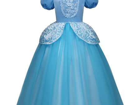 Wholesale of Children s Cinderella Blue Mesh Polyester Dresses Online Hot Sale