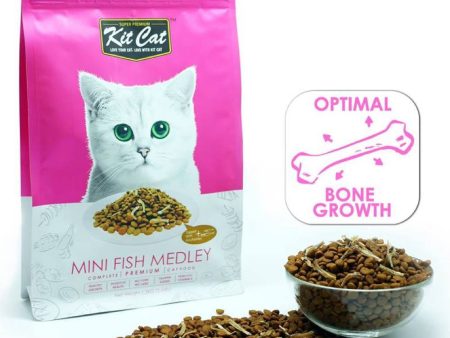 FREE TREATS: Kit Cat Mini Fish Medley Cuisine Dry Cat Food Cheap