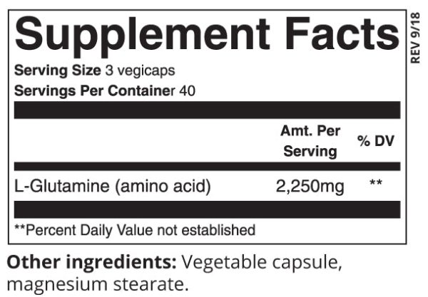 L-Glutamine, 120 caps For Discount